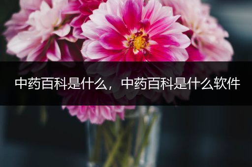 中药百科是什么，中药百科是什么软件